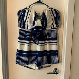 Delphi Blue and White Romper